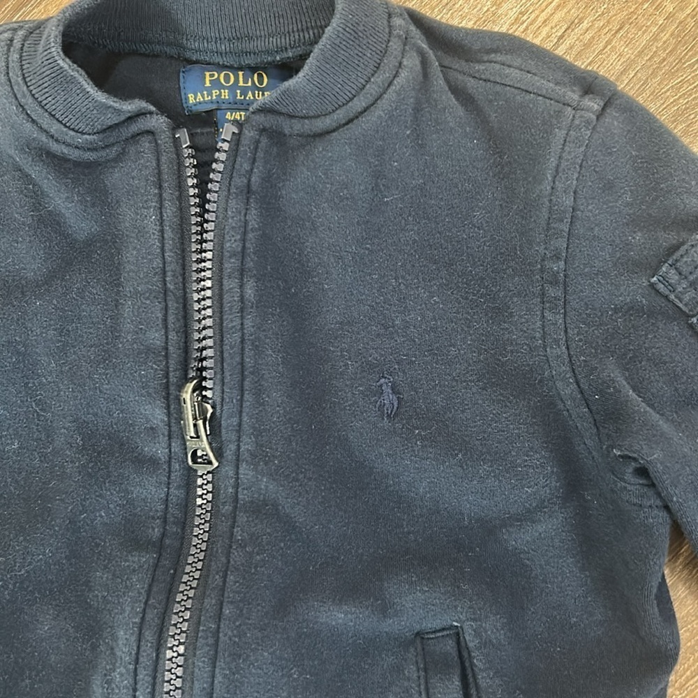 Polo Ralph Lauren boys cotton jacket size 4/4T navy. 100% cotton - Picture 6 of 12